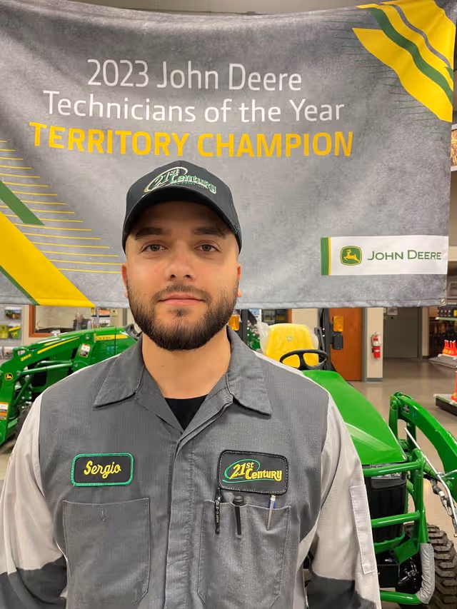 Sergio Alamanza Named Territory Champion by John Deere